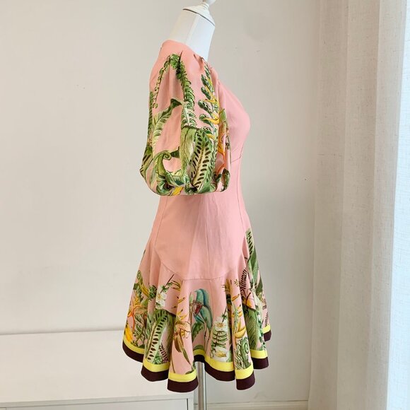 ALÉMAIS Papaya linen-blend minidress - Picture 6 of 10